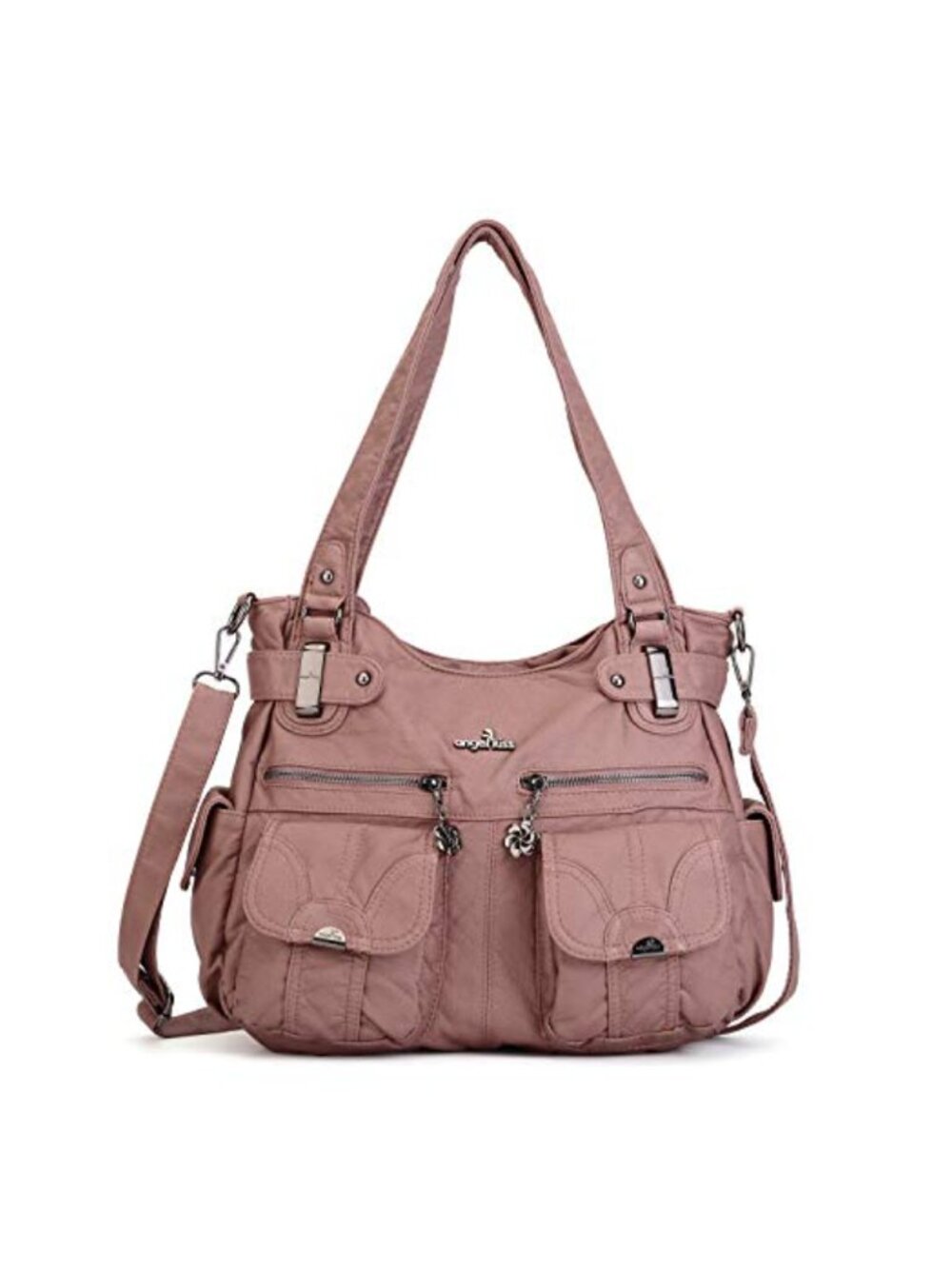 Large PU Leather Hobo Shoulder Bag Satchel Tote with Adjustable Strap
